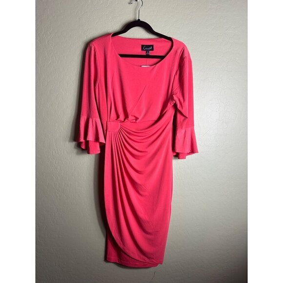 NWT Connected Apparel Coral Salmon Dress Size 10 - Picture 2 of 4
